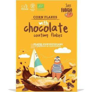 

Кукурудзяні органічні пластівці з шоколадом Super Fudgio