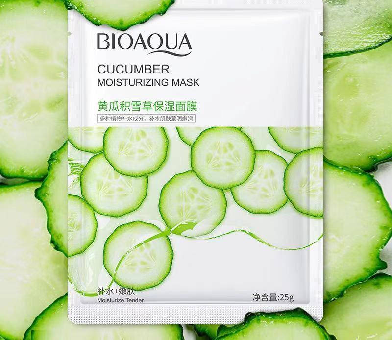 

ТКАНЕВАЯ МАСКА ДЛЯ ЛИЦА BIOAQUA CUCUMBER MOISTURIZING MASK С ЭКСТРАКТОМ ОГУРЦА 25 Г