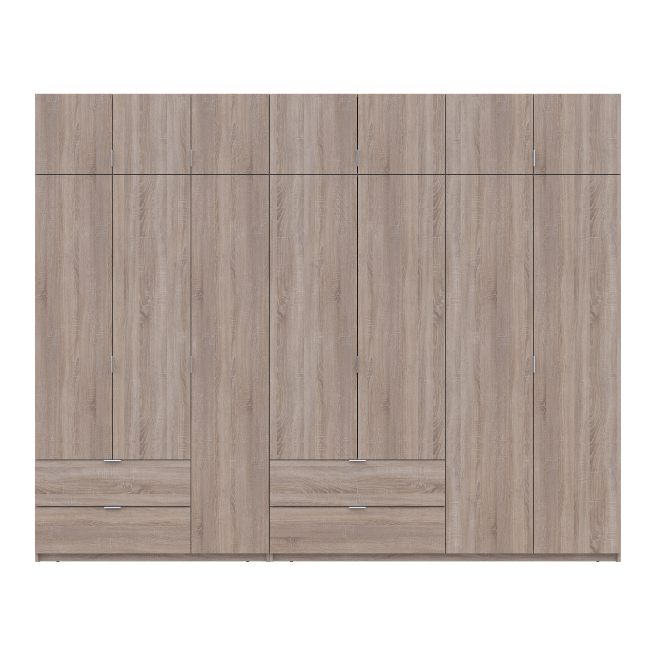 Розпашна Шафа для одягу Doros Лукас Дуб сонома 3+4 ДСП 300х50х240 (42005131) 4