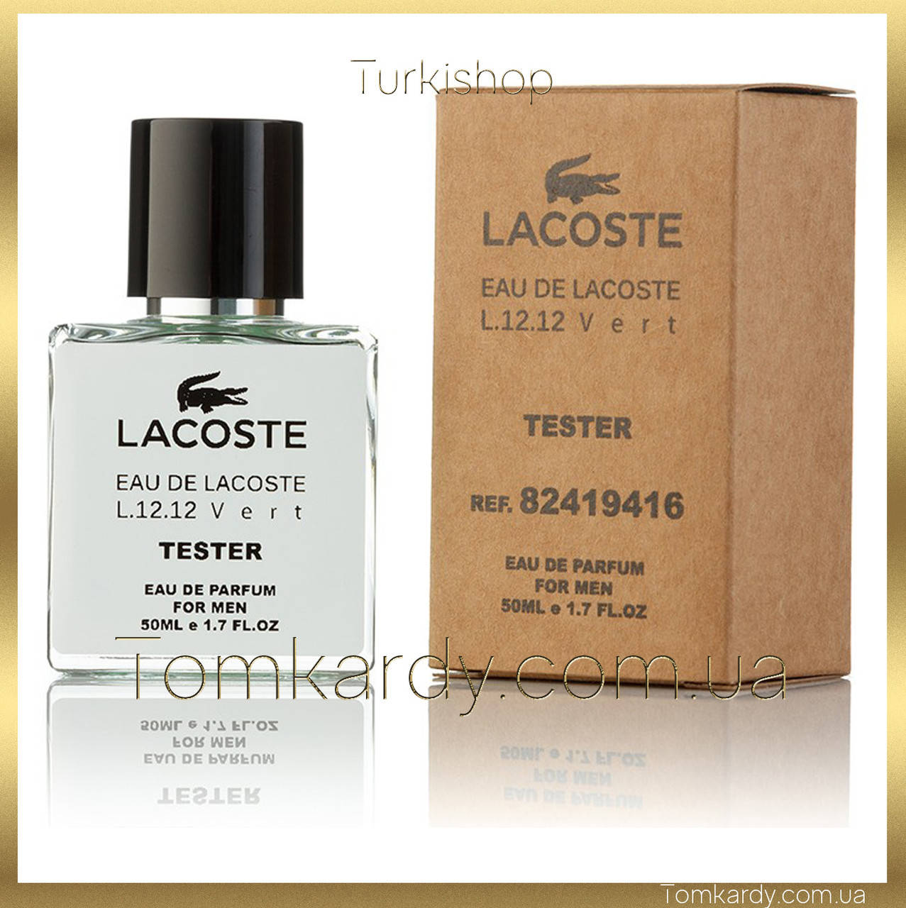 

Мужские духи Lacoste Eau De L.12.12 Vert [Tester Концентрат] 50 ml. Лакоста Л 12.12 Верт (Тестер) 50 мл.