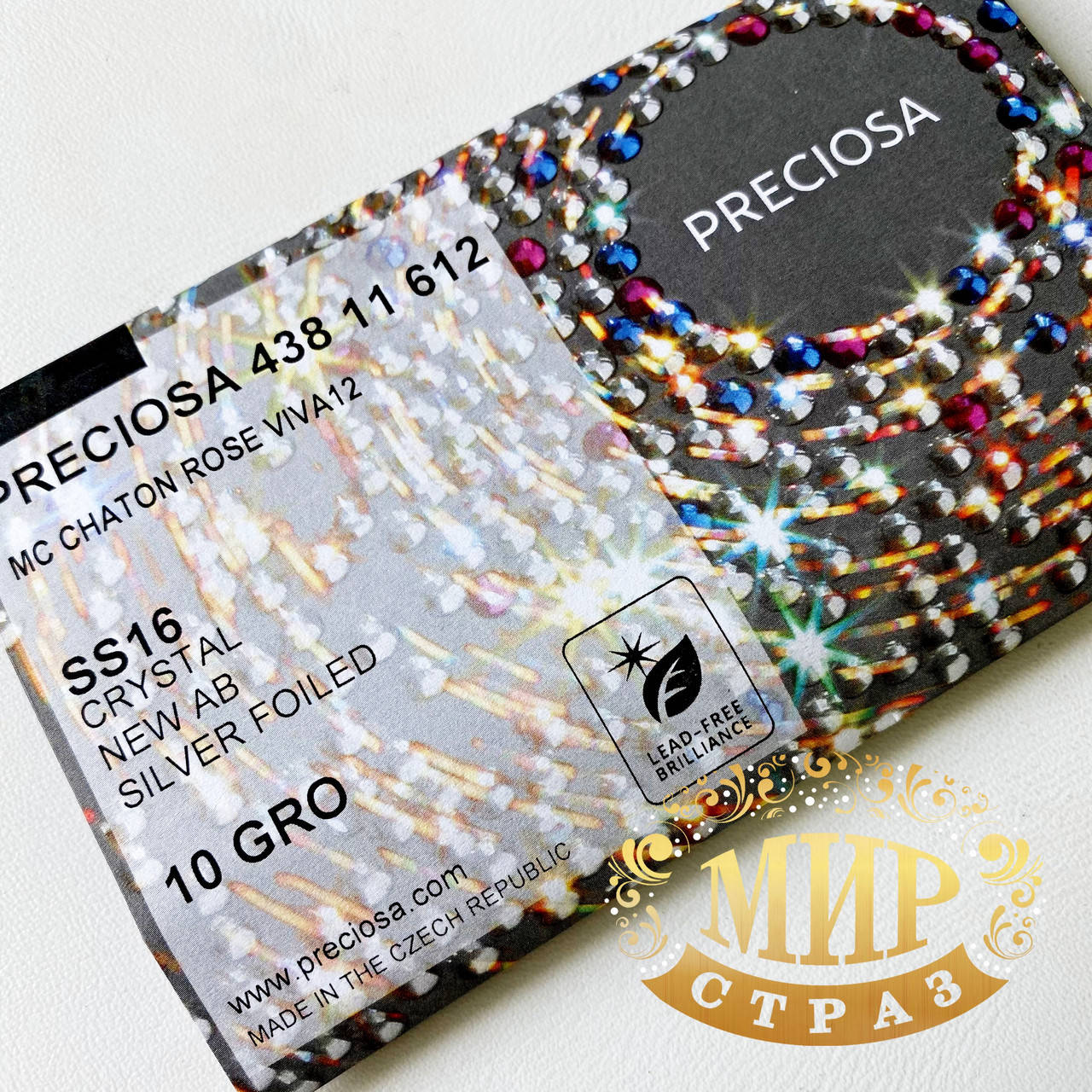 

Камни Preciosa Crystal AB (хамелеоны) Фиксация на клей ss16(3.8-4mm), ОПТ 1440 штук, Разные цвета