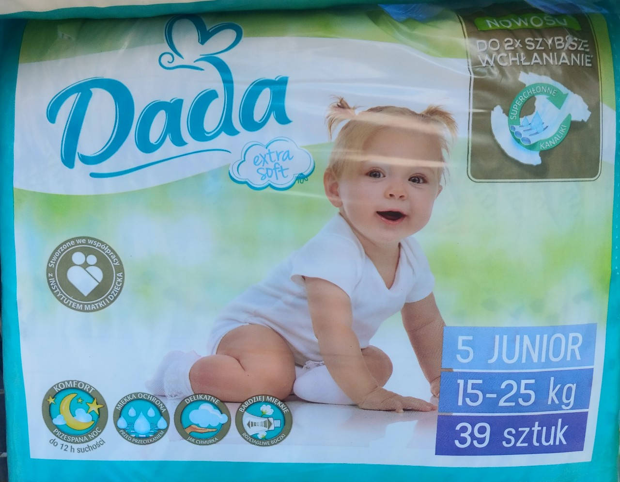 

Подгузники Dada 5 Junior 15-25 кг 39 шт, Белый