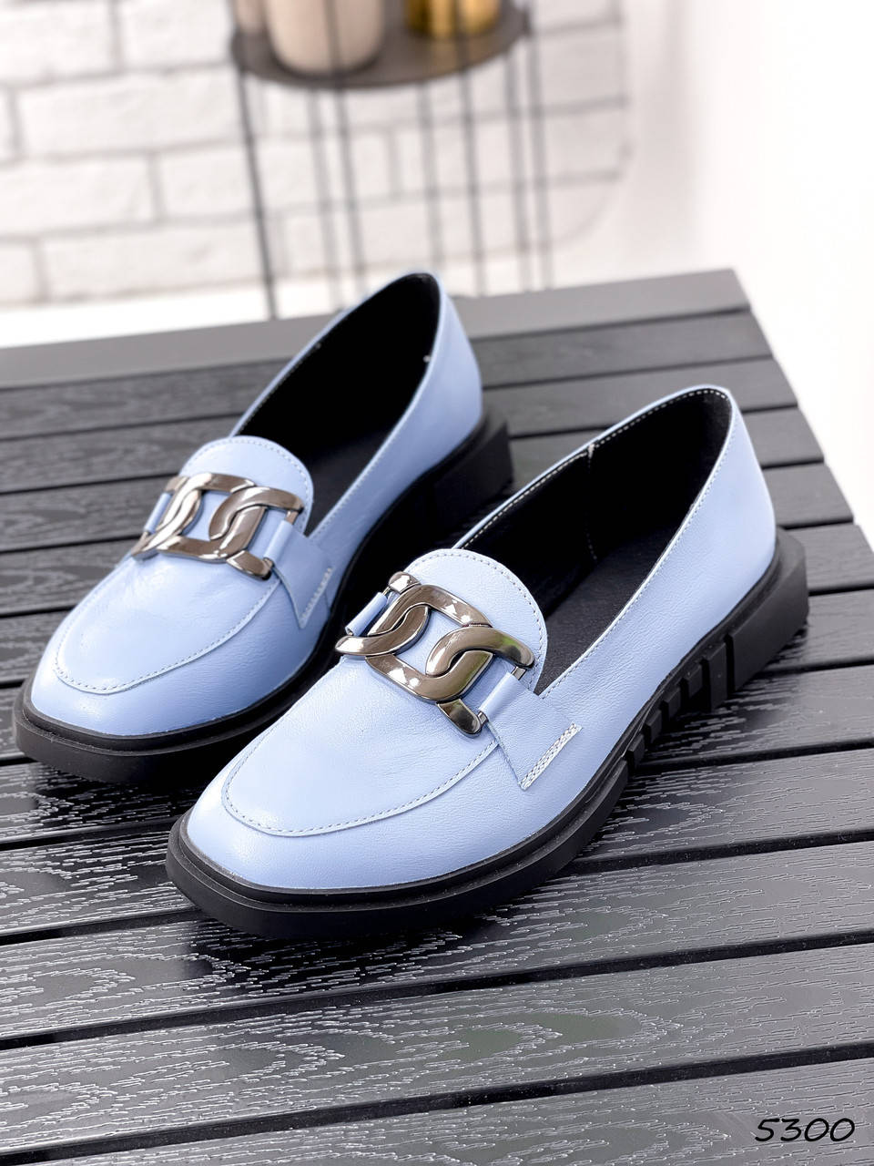 

Лоферы женские Vins голубые 5300, Голубой