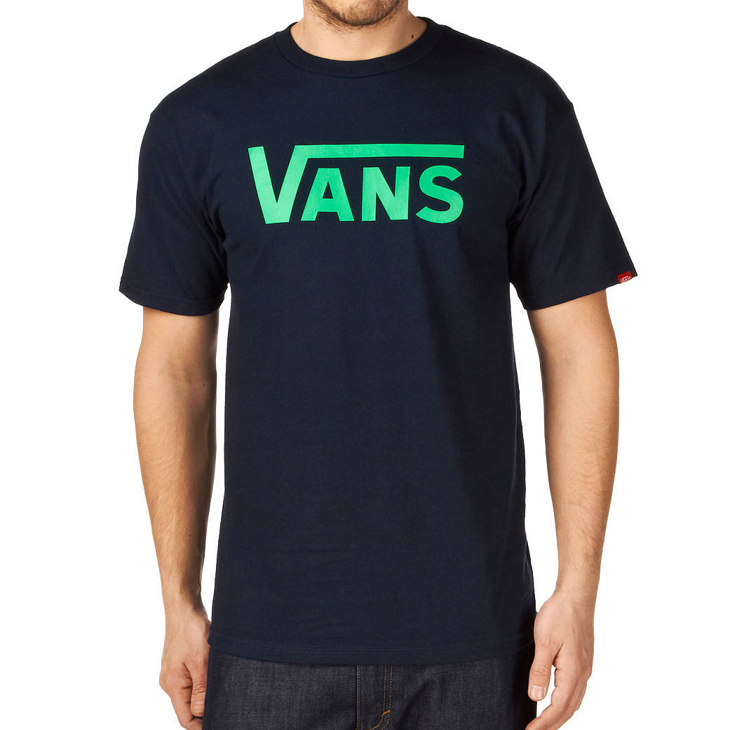 

Мужская футболка Ванс, брендовая футболка Vans спортивная, качественный хлопок. L синяя
