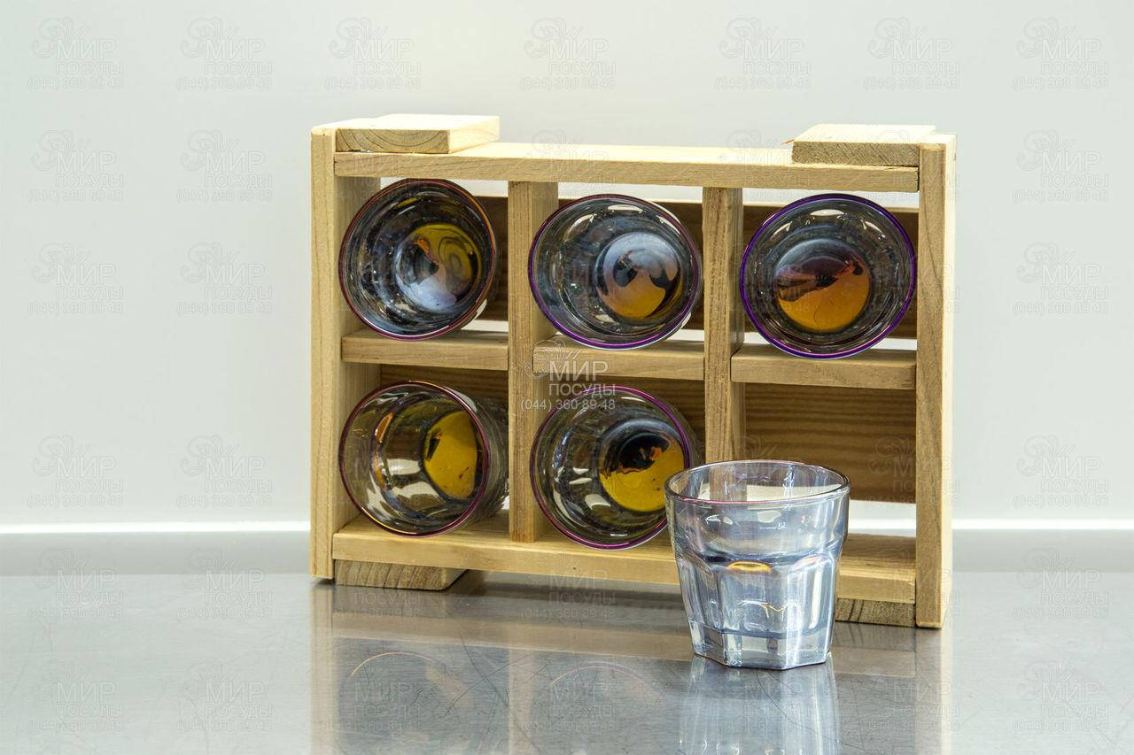 

+Object Набор голографических пьяных граненых рюмок Rainbow 40мл 520001