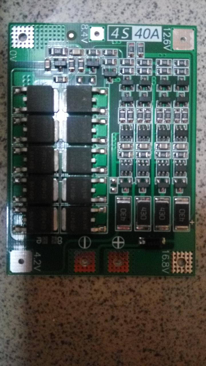 

Плата заряда-разряда 4S 40A c BMS для 4шт LI-ION аккумуляторов