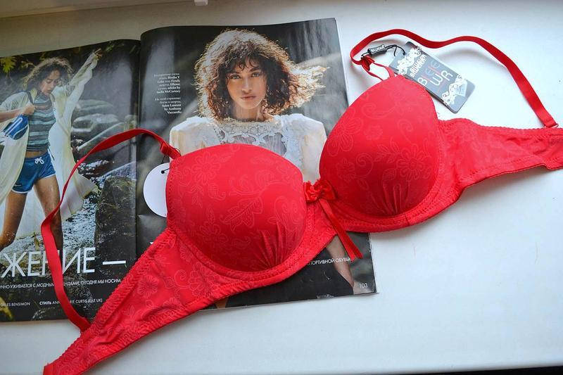 

Бюстгальтер Biweier модель 3711 красный Push-up 80B