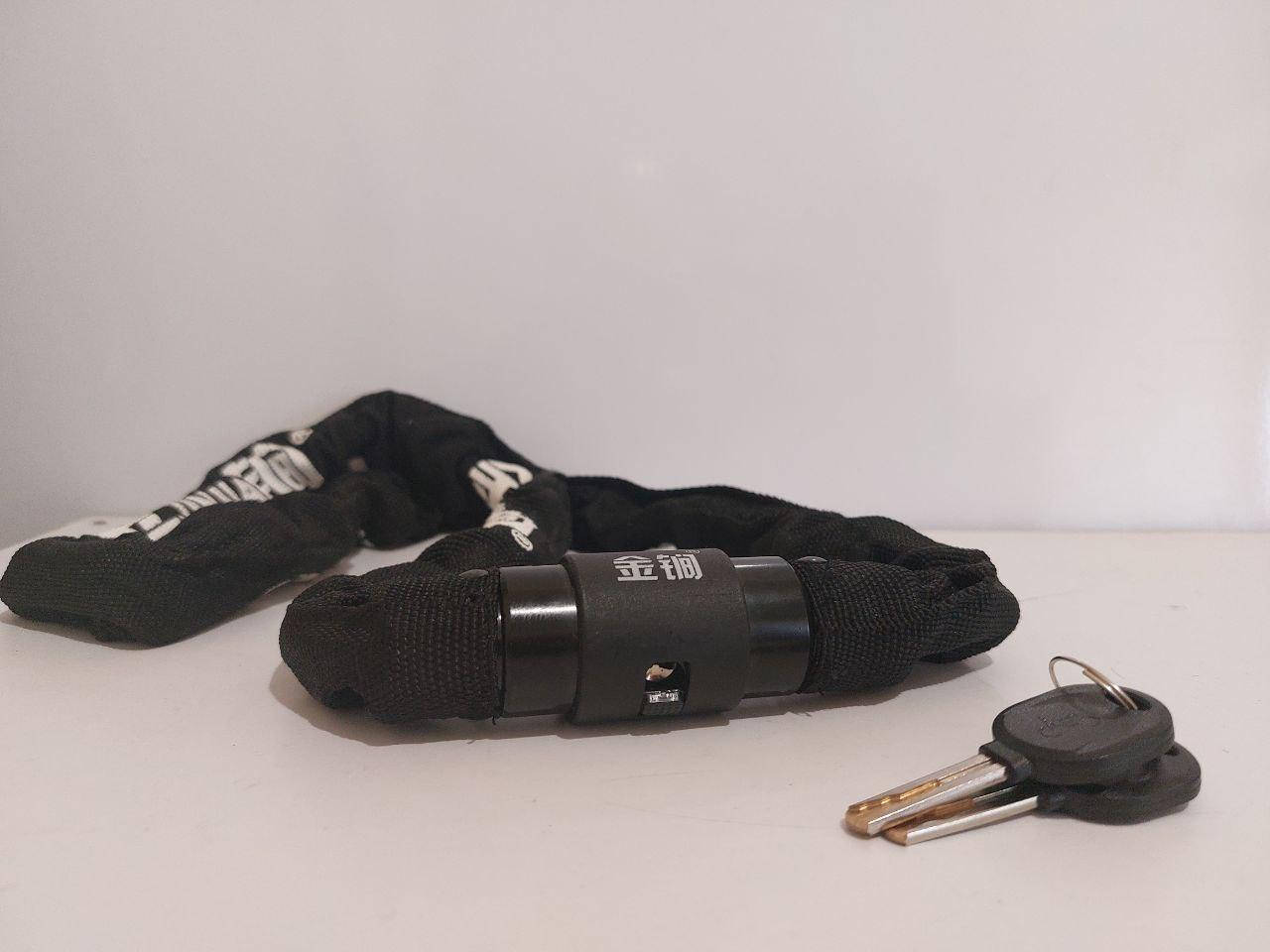 

Замок для велосипеда цепной с ключом