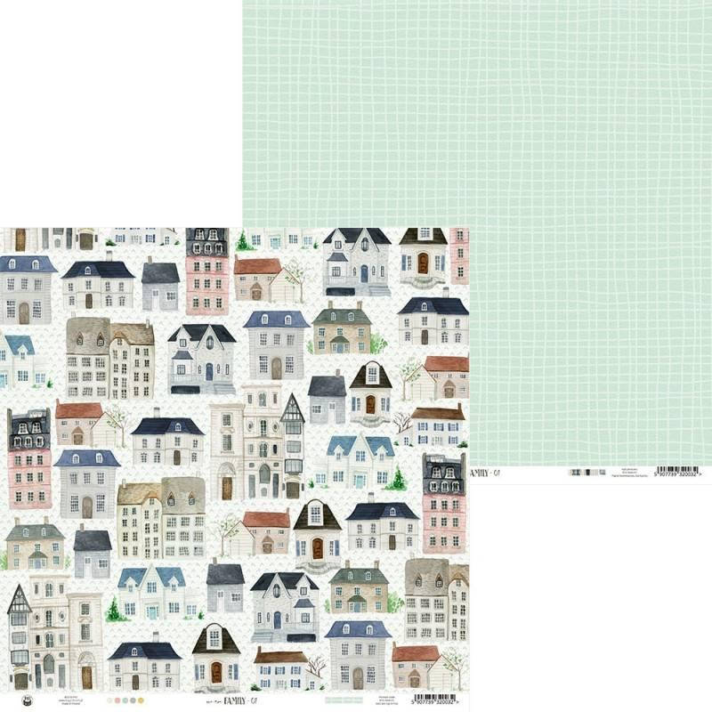 

Папір двосторонній - We are family 01 - P13 - 30x30