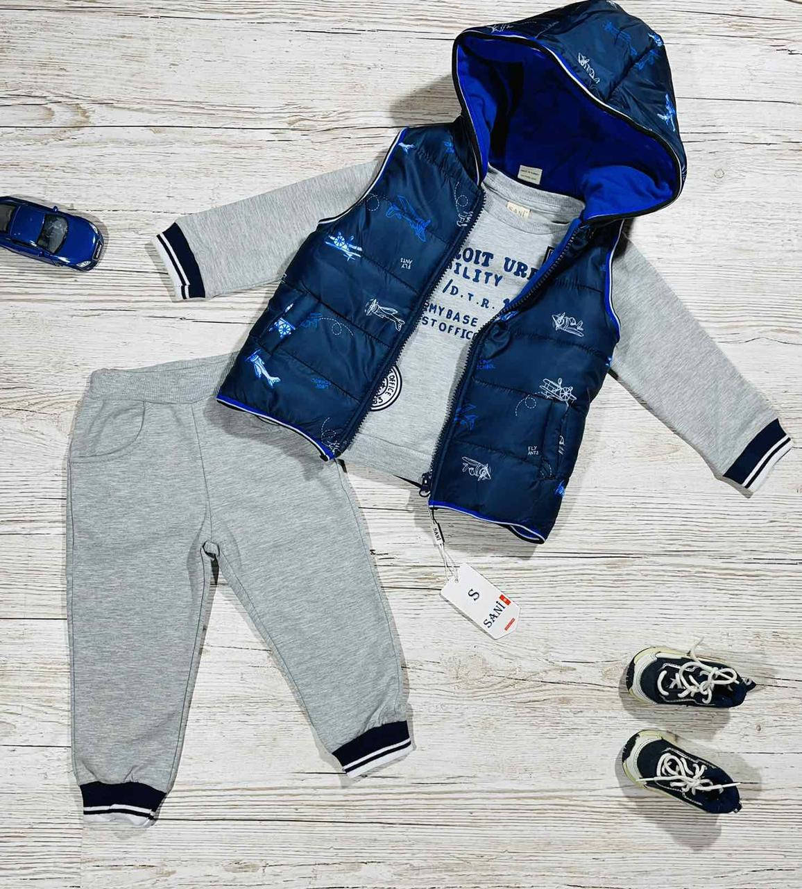 

Костюм с принтованной жилеткой для мальчика Турция 98-110 размер 110