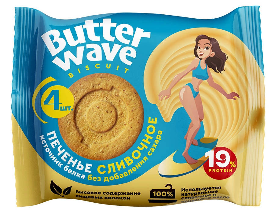 

Протеиновое печенье Mr. Djemius ZERO Butter Wave "Сливочное" (36 грамм)