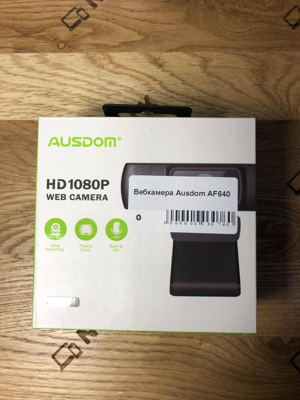 

Веб-камера AUSDOM AF640 Full HD 1080P с автофокусом и микрофоном, Черный