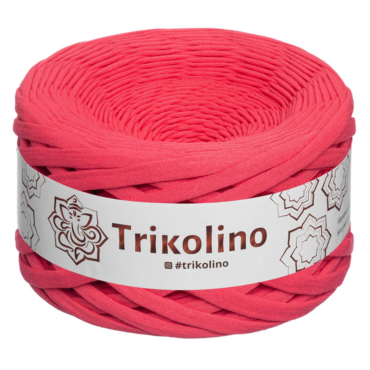 

Trikolino (Триколино) 7-9 мм 100 м коралл Трикотажная пряжа, нитки для вязания.