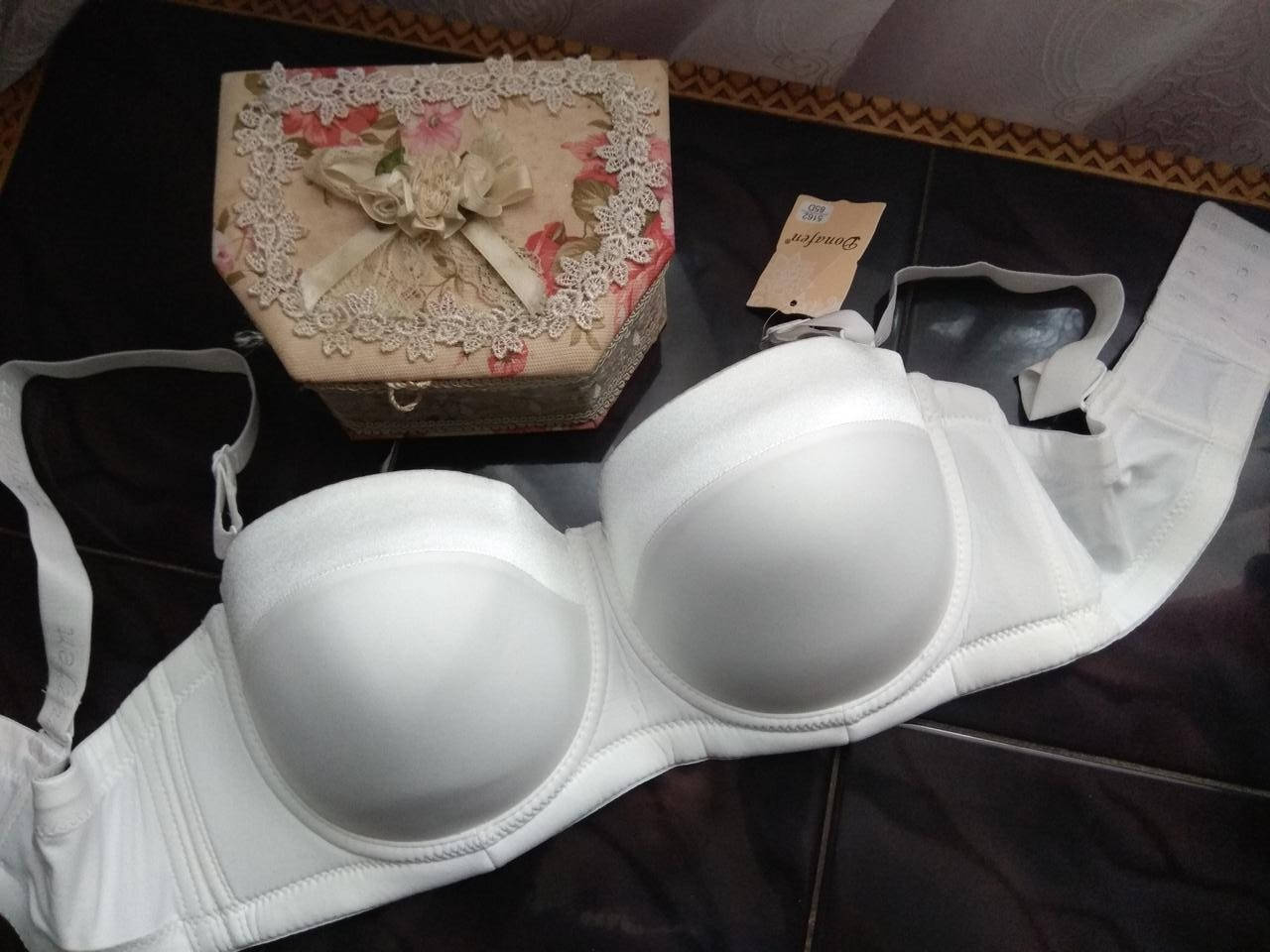 

90,95,100Д D Бюстгальтер балконет Анжелика Donafen молочний 95D, Молочный