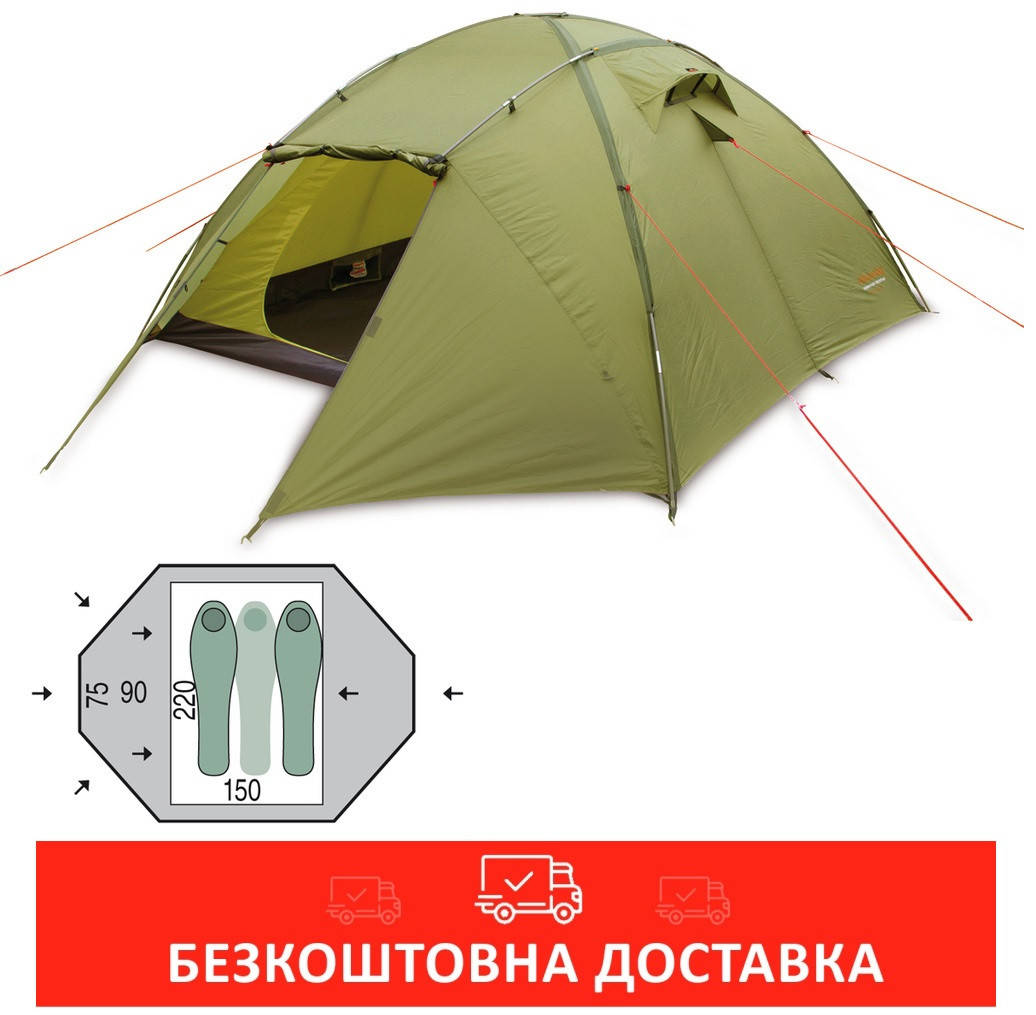 

Палатка Pinguin Tornado 2 Green (PNG 123.2), Зелёный