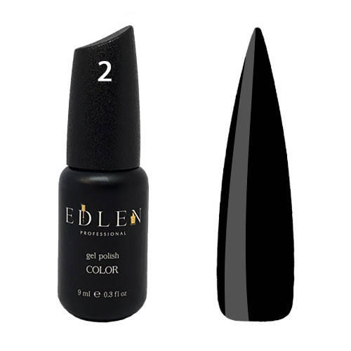 

Черный гель лак Edlen Colour 9ml. №002