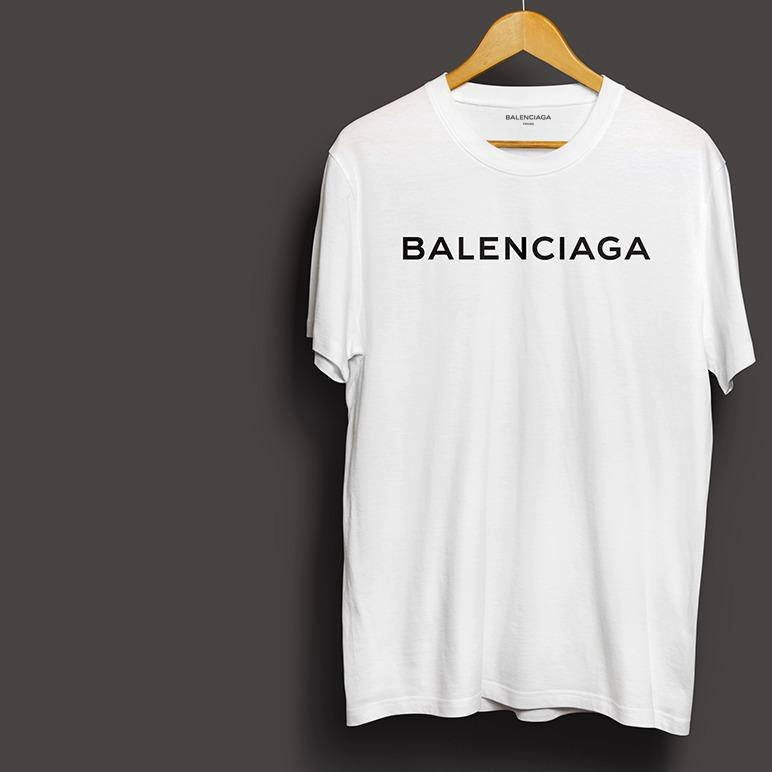 

Белая футболка Balenciaga Logo футболки Баленсиага унисекс мужская женская