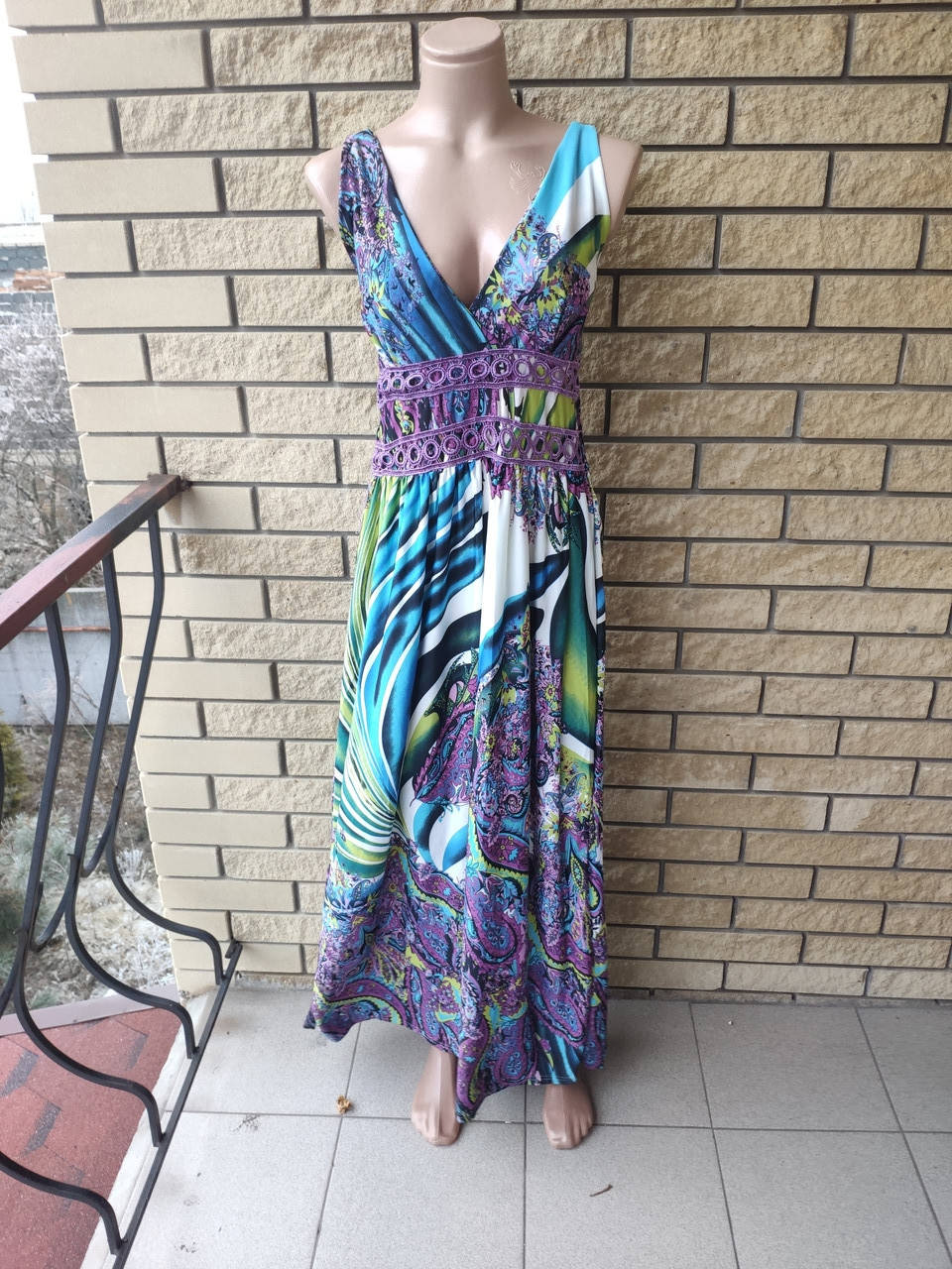 

Сарафан длинный, в пол, есть большие размеры, ткань масло CARROCAR, Турция