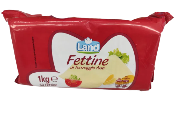 

Сливочный плавленный сыр Fettine Land 1кг Италия (50 пластинок)