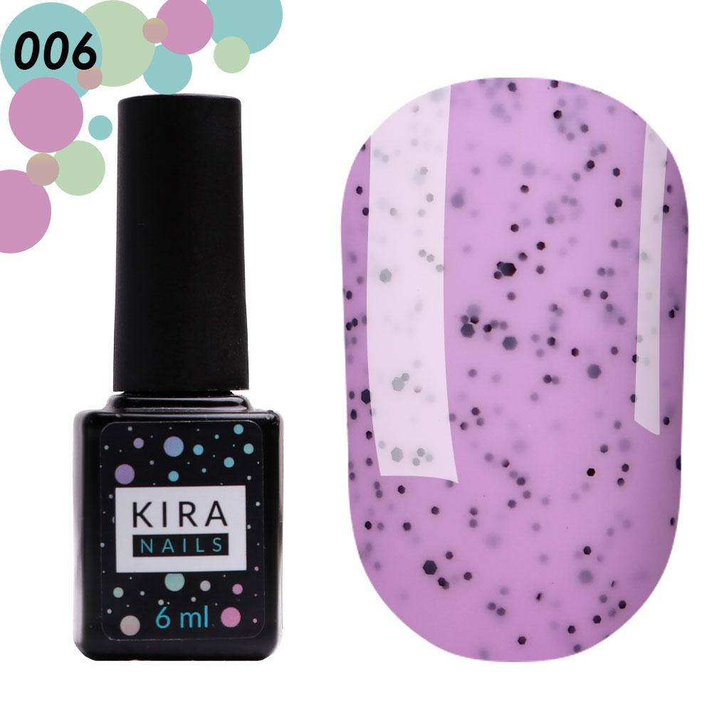 

Гель-лак Kira Nails "Чиа Пудинг" № 006 (черника с крошкой), 6 мл