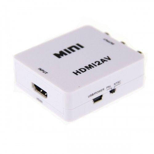 

HDMI на RCA CVBS адаптер конвертер видео с аудио 1080P HDV-610 AV-001, Белый