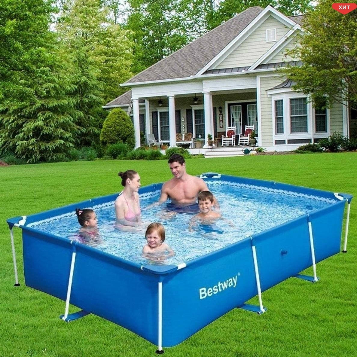 

Каркасный бассейн Intex 56403, 259х170х61 см, объем 2300 л