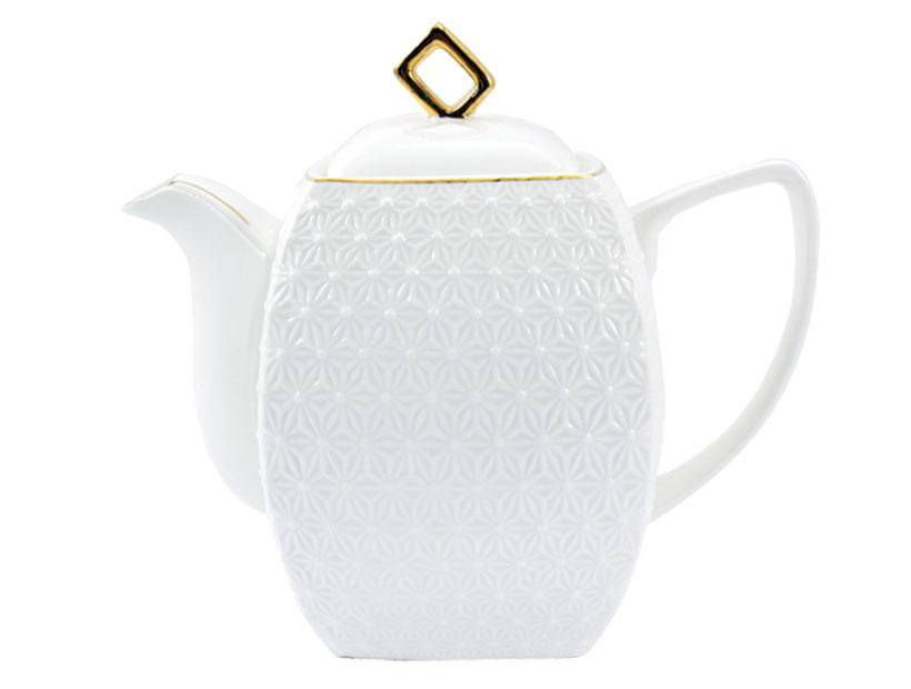 

Чайник заварочний Interos Снігова королева 406618 900мл квадратний, Белый