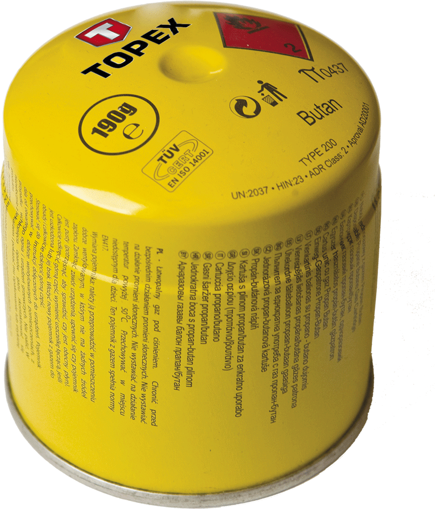 

Картридж 44E150 пропан-бутан 190 г Topex