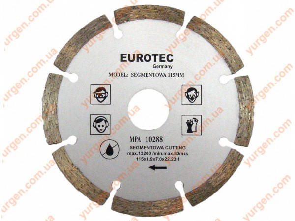 

YurGen Круг алмазный отрезной Ø115 S eurotec.