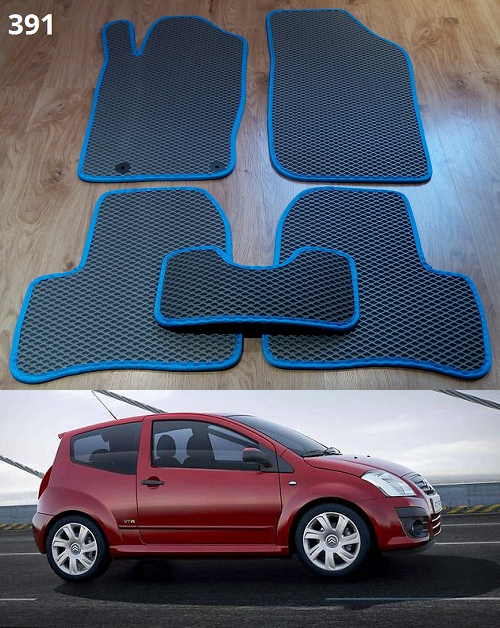 

Коврики ЕВА в салон Citroen C2 '03-10, Черный