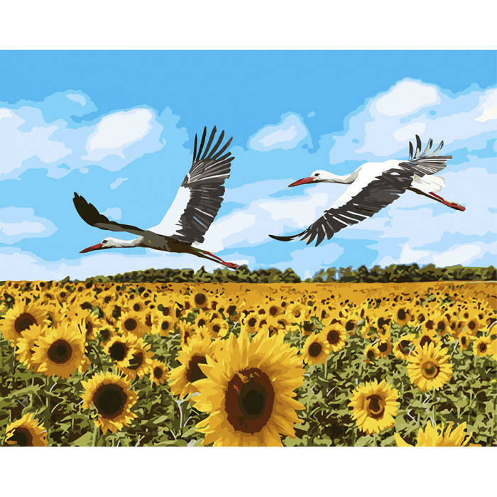 

Картина по номерам. "Аисты в небе" 40*50см KHO4182