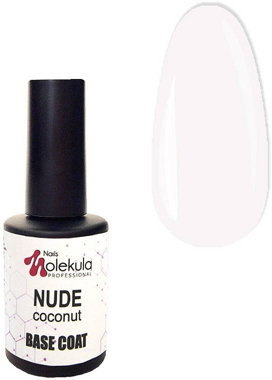 

База для гель лака камуфлирующая Nails Molekula Base Coat Nude Coconut, 12 мл