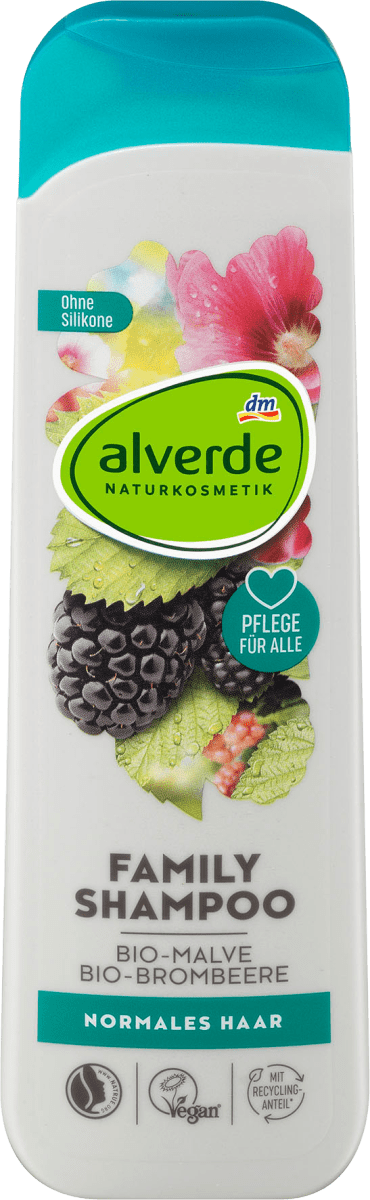 

Шампунь для всей семьи alverde NATURKOSMETIK Family Bio - Malve & Brombeere, 300 ml