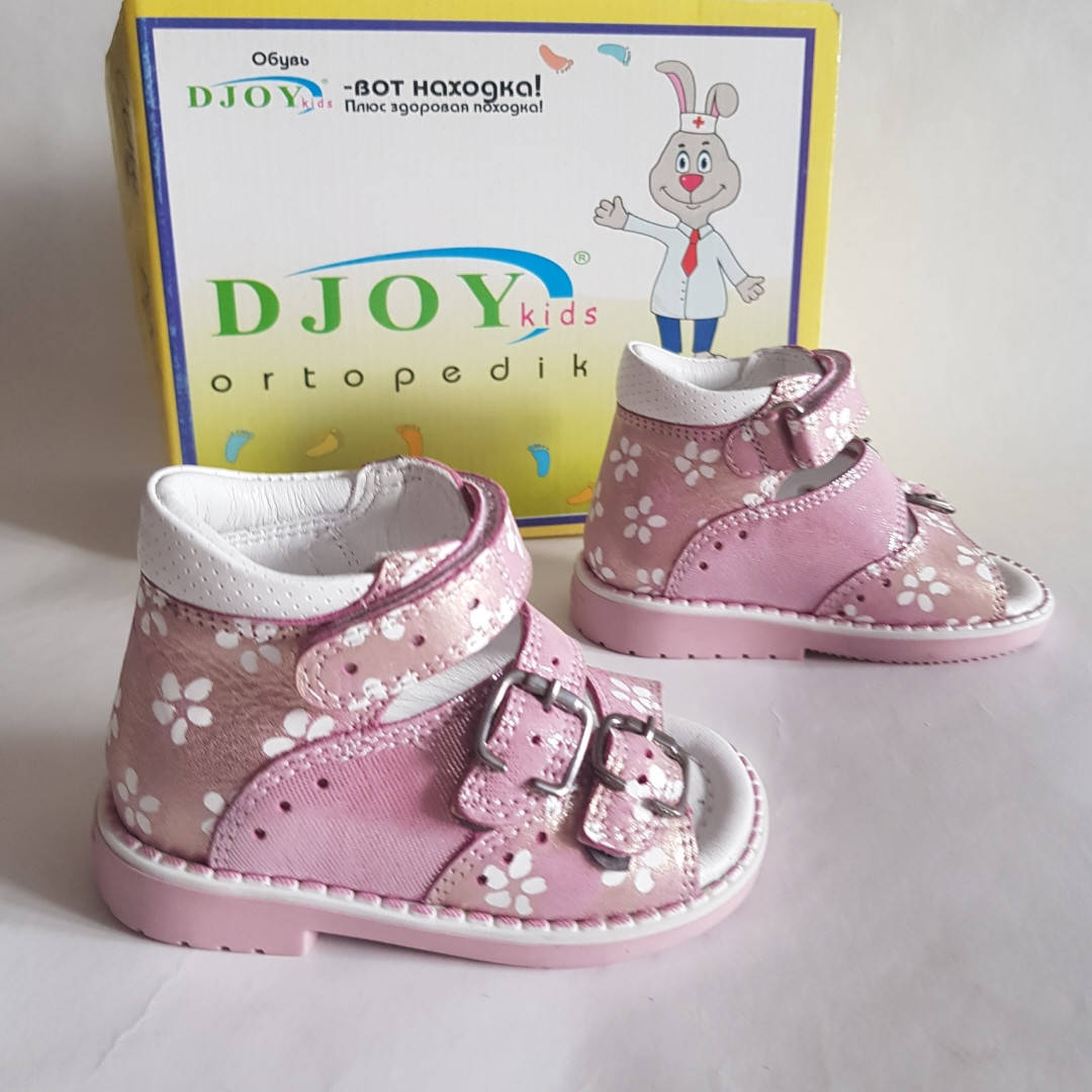 

Босоніжки ортопедичні на дівчину Djoy 18 розмір, Розовый