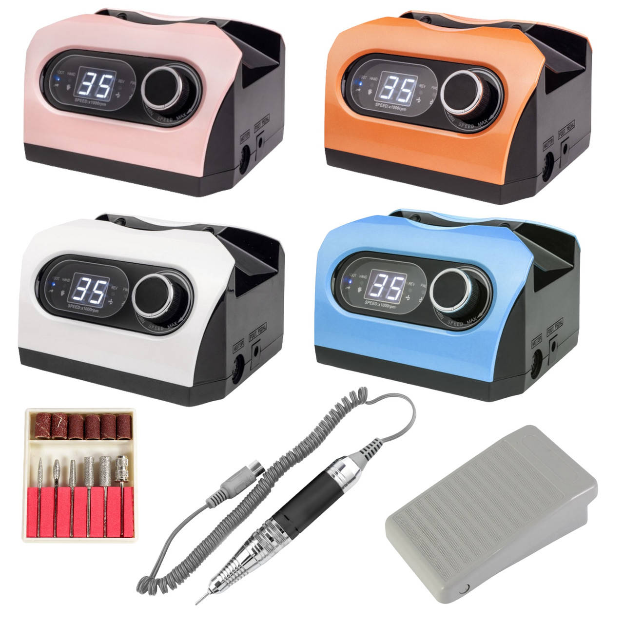 

Профессиональный фрезер для маникюра и педикюра ZS-717 на 70 Вт. - 50000 об./мин., Разные цвета