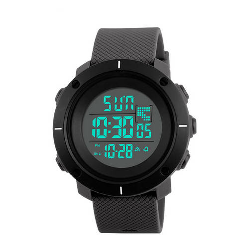 

Водонепроницаемые часы мужские наручные с подсветкой Skmei 1213 Gray-Black