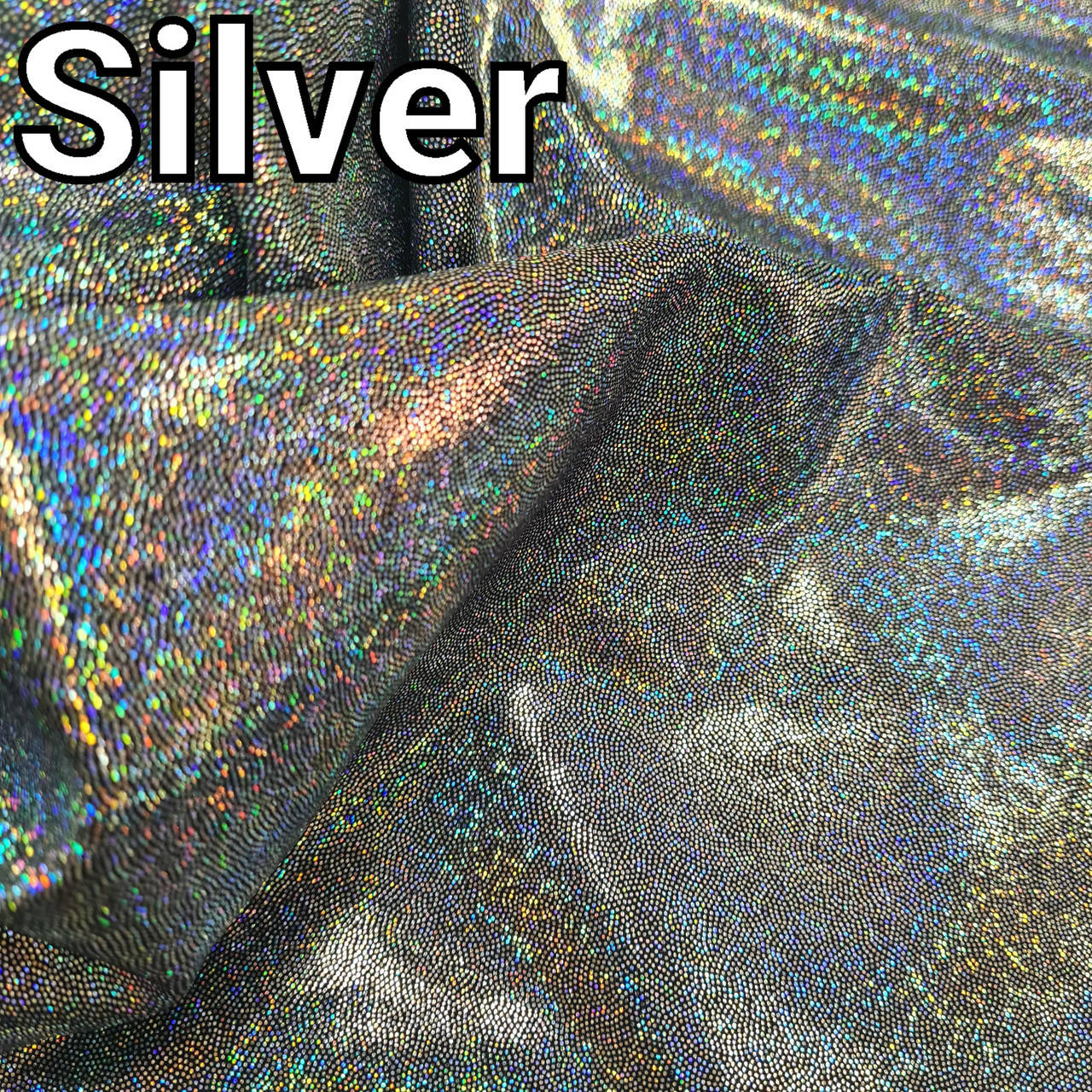 

Lycra Hologram Silver Hologram on Black Chrisanne Clover 1м