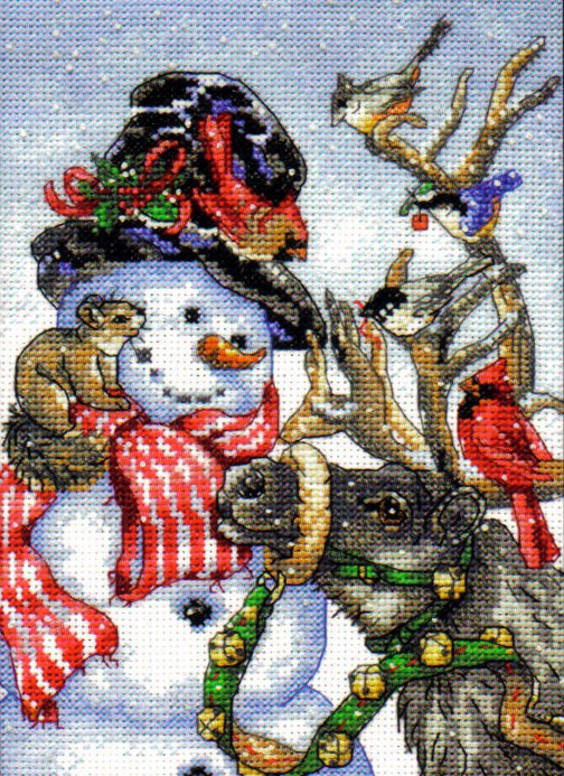 

"Snowman & Reindeer" Dimensions. Набор для вышивания (08824)