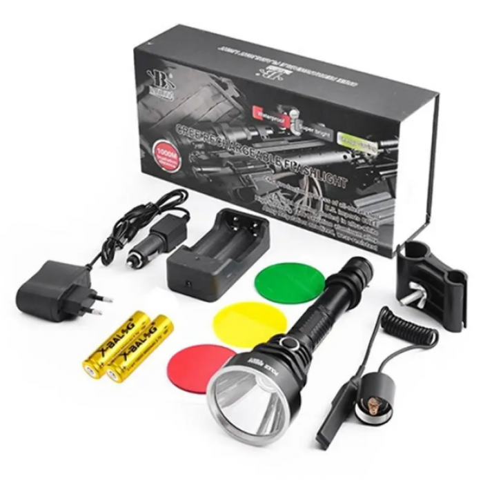 

Тактический подствольный фонарь POLICE BL Q2805 T6 с выносной кнопкой фонарик 1000 Lumen