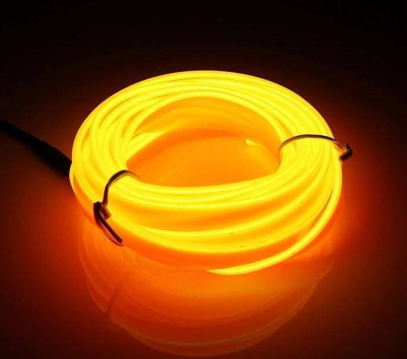 

Гибкий светодиодный неон Желтый Neon Glow Light - 3 метра ленты на батарейках 2 AA