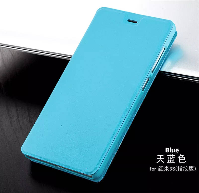 

Чехол-книжка из кожзама для Xiaomi Redmi Note 2 Голубой