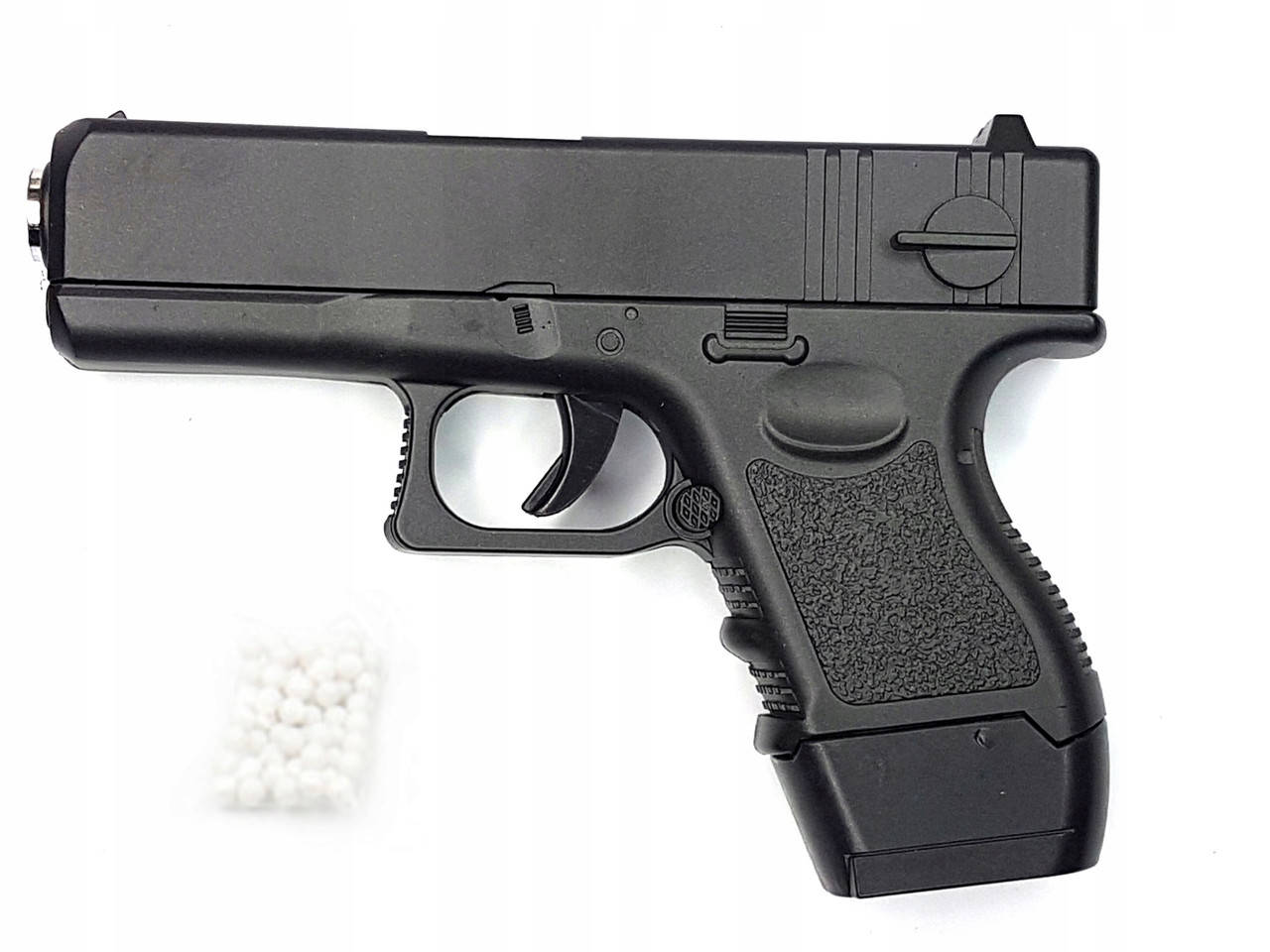 

G16 Пистолет страйкбольный Galaxy Glock 17 mini металл черный