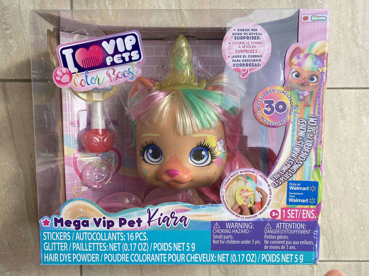 

Домашний любимец питомец с длинными волосами VIP Pets Color Boost - Mega Pet Kiara - Exclusive Styling Head