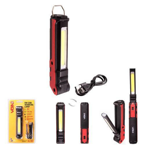 

Переноска "VOIN" VL-107, 5W-COB+3W XPE/Power Bank 2000mAh/магнит/инд. заряда (VL-107)