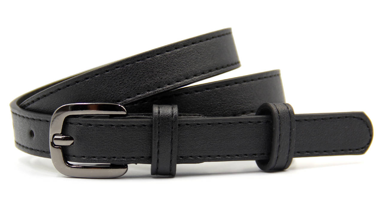 

Женский качественный ремень со строчкой, Черный