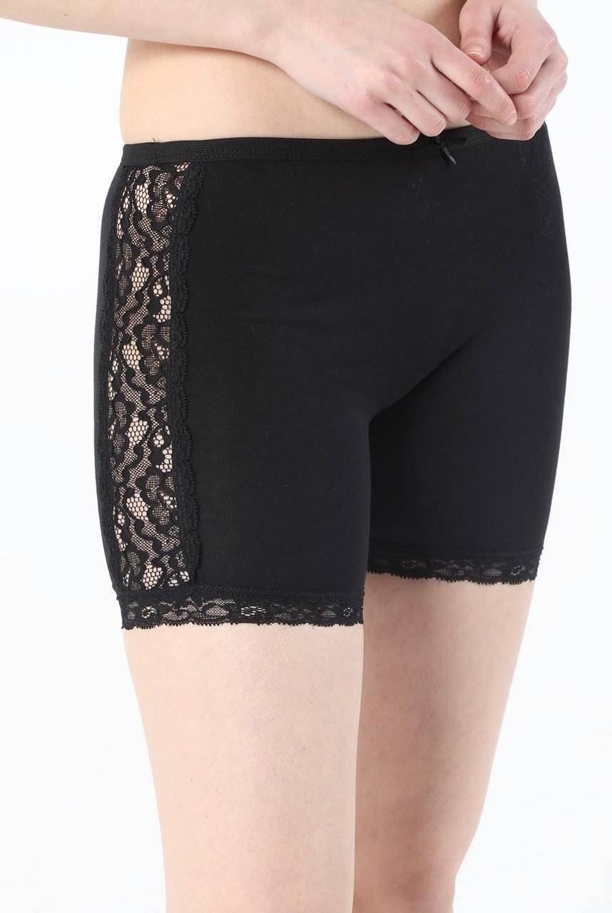 

Женские трусы-шорты с кружевом Baykar 8040 siyah 04 р.50-52, Черный