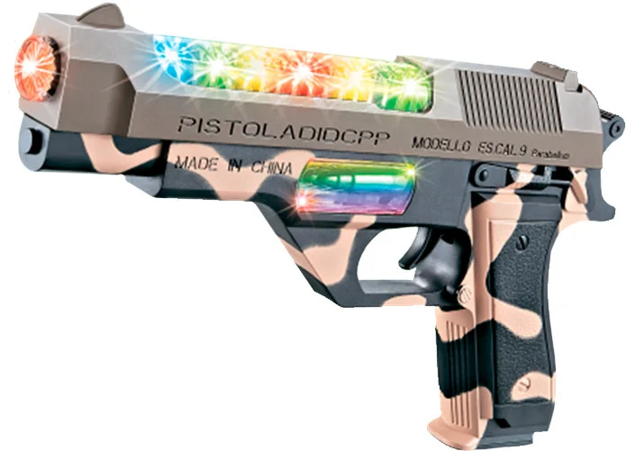 

Пистолет свето-звуковой Desert Eagle в наборе с гранатой, Разные цвета