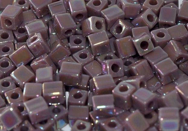 

Miyuki Square Beads 4 мм SB0478 Opaque Mauve AB