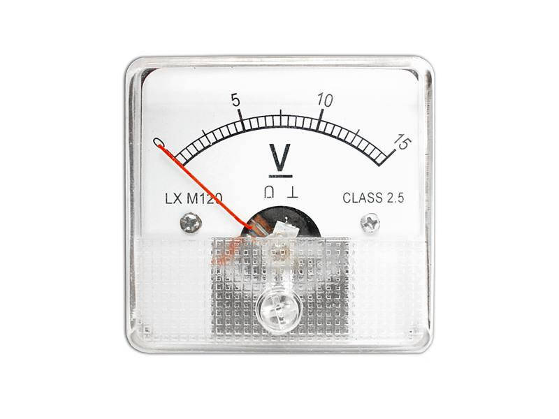 

Вольтметр DC 15V стрелочный квадратный постоянного тока LXM120