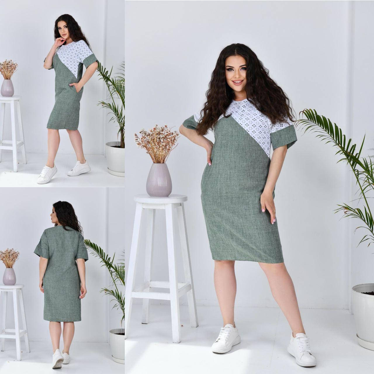 

Платье женское лён габардин (48-58)(3цв) "ALISA" недорого от прямого поставщика